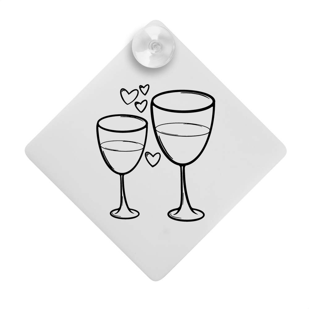 'Wine Love' Suction Cup Car Window Sign (CG00011234)
