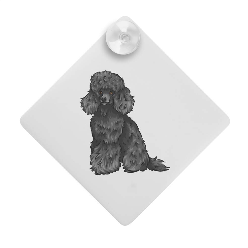 'Black Toy Poodle' Suction Cup Car Window Sign (CG00011488)