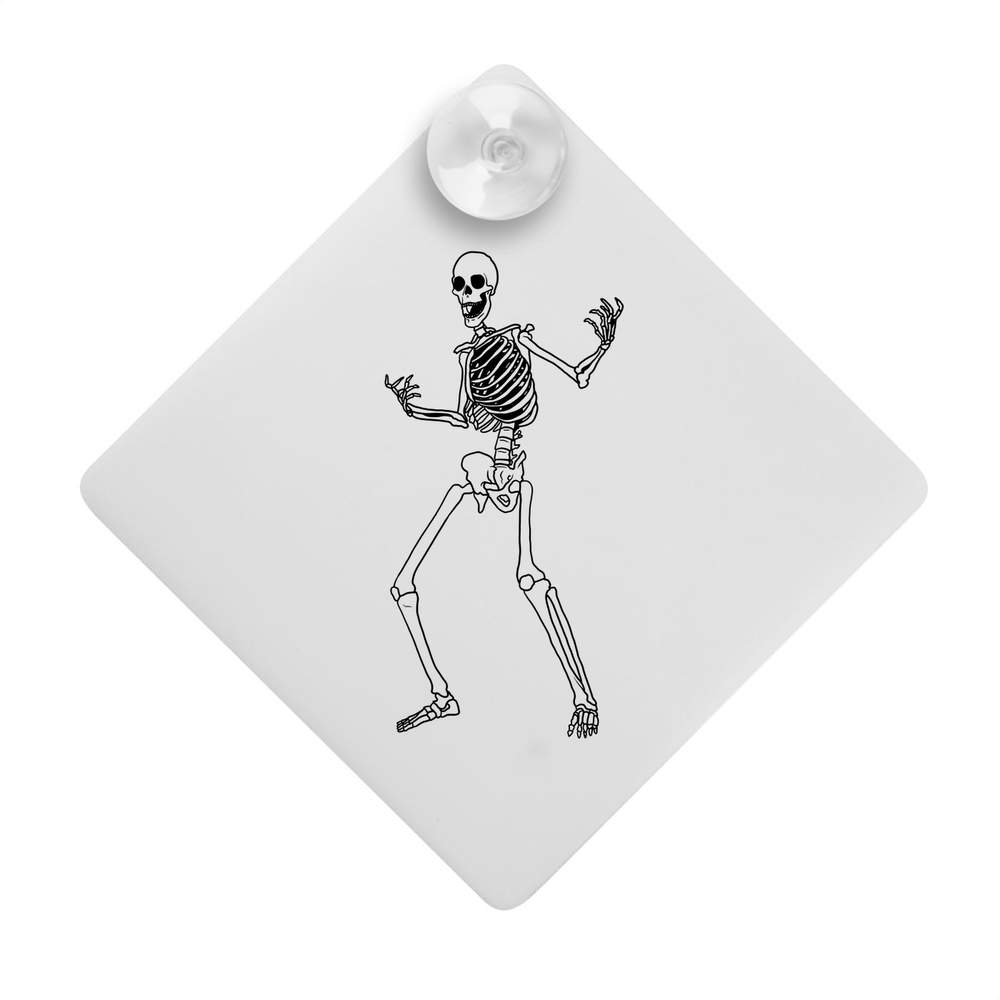 'Spooky Skeleton' Suction Cup Car Window Sign (CG00011700)
