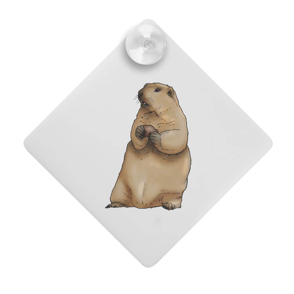 'Alert Groundhog' Suction Cup Car Window Sign (CG00011978)