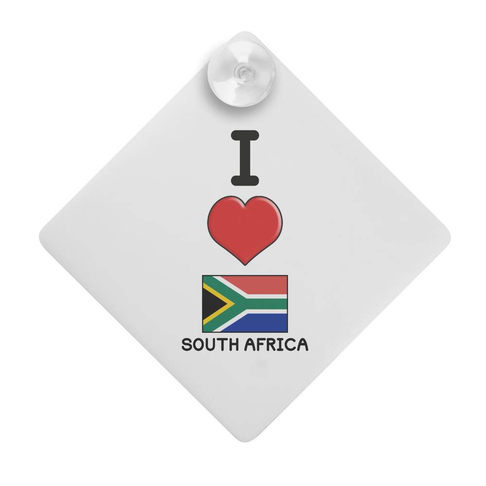 'I Love South Africa' Suction Cup Car Window Sign (CG00012541)