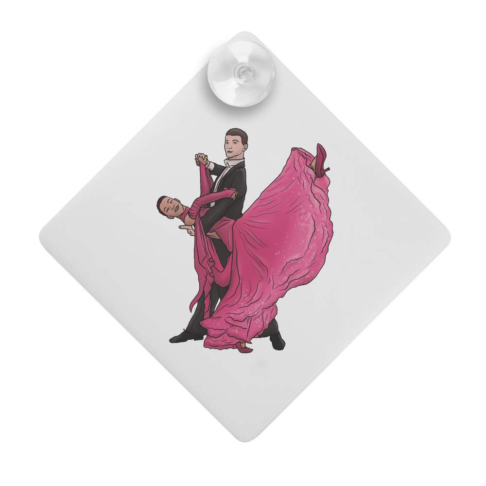 'Ballroom Dancers' Suction Cup Car Window Sign (CG00013339)