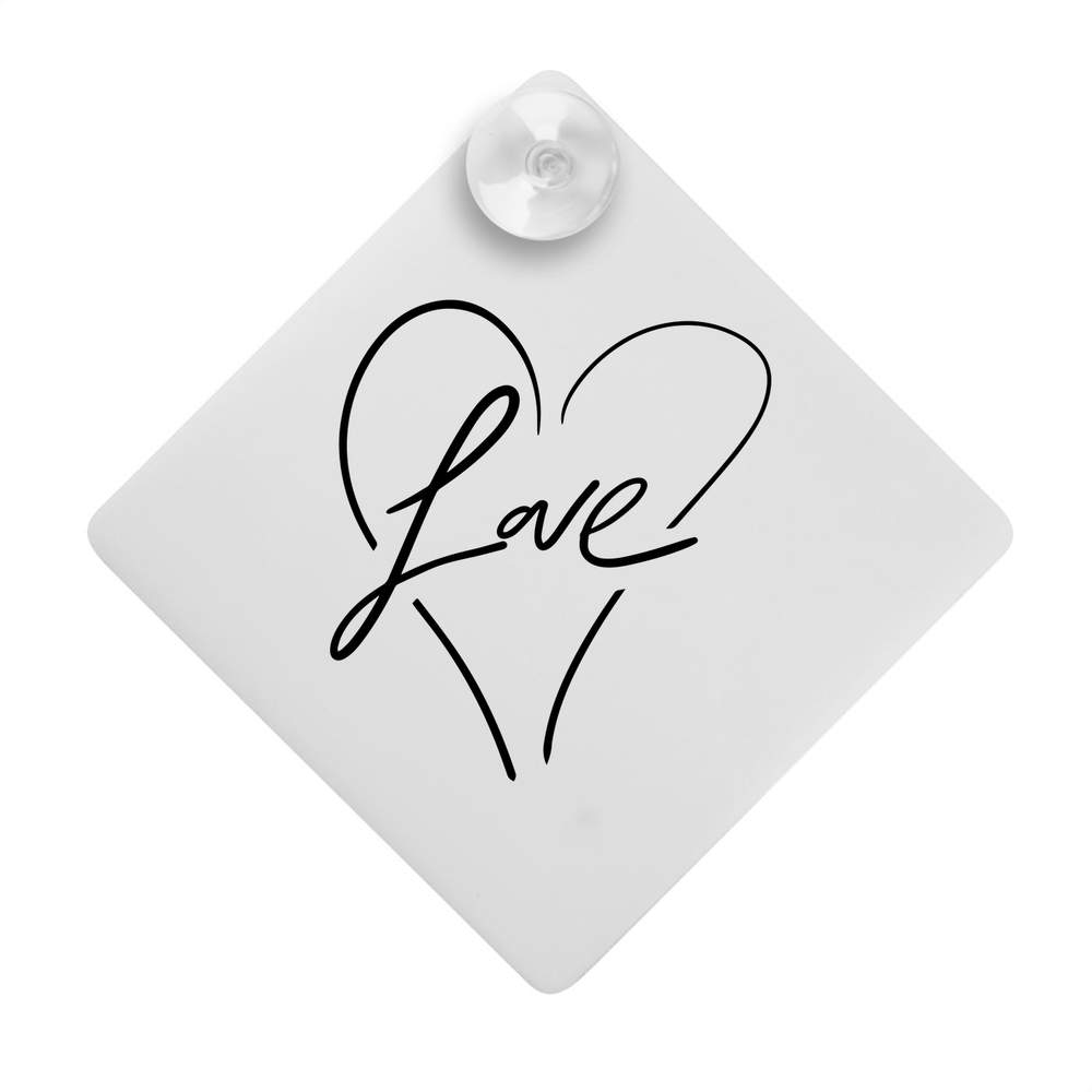 'Love Heart' Suction Cup Car Window Sign (CG00013575)