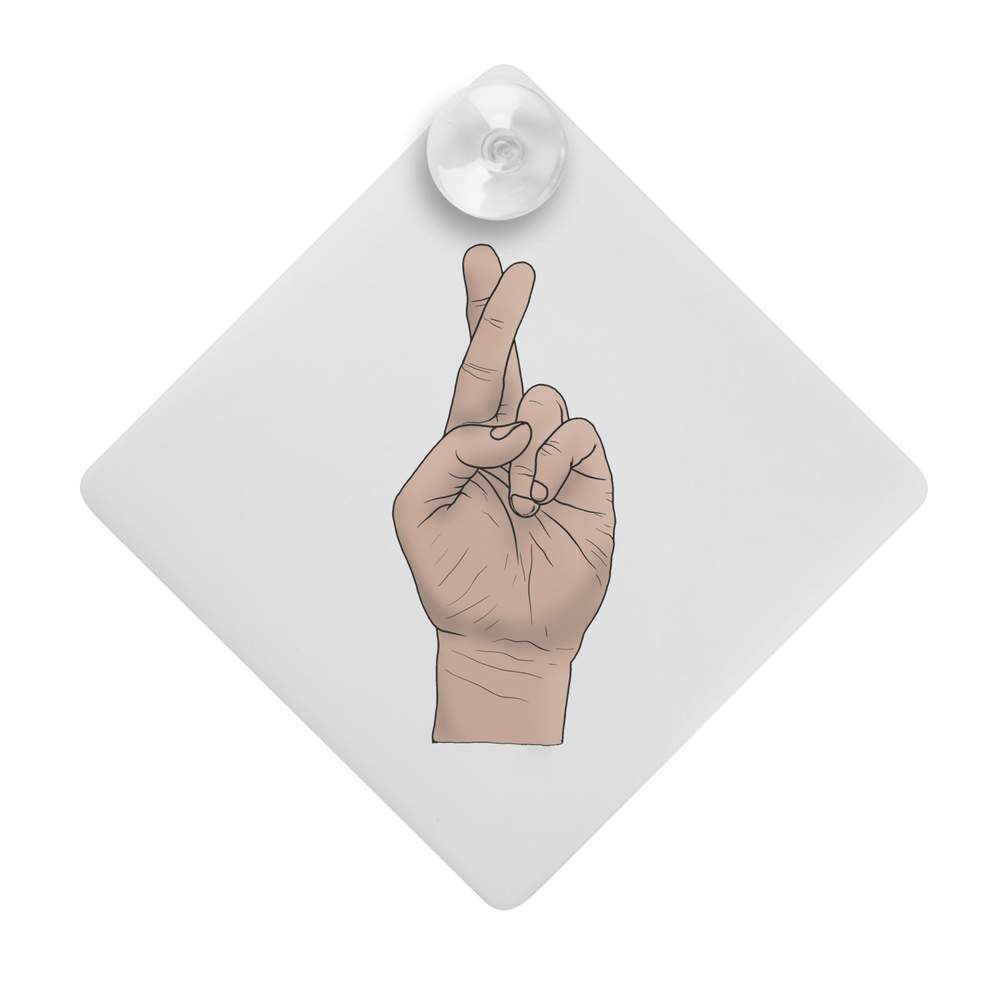 'Fingers Crossed' Suction Cup Car Window Sign (CG00013881)