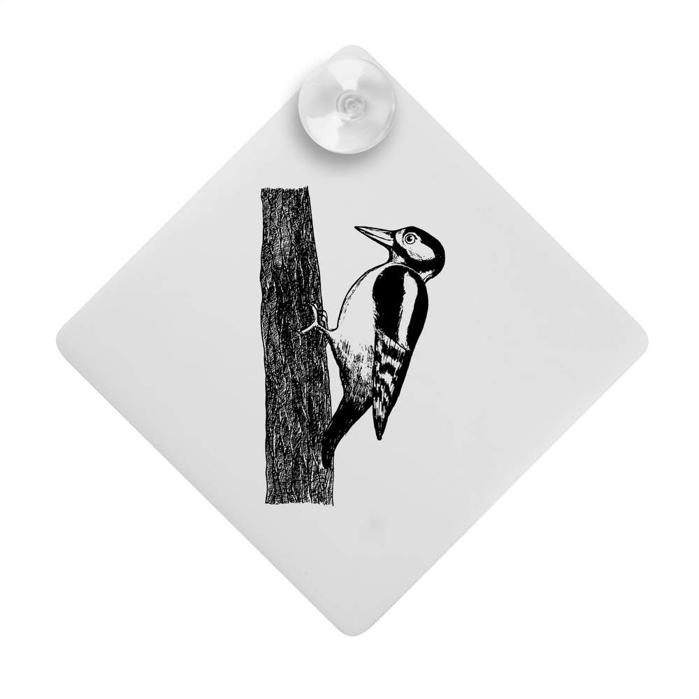 'Great Spotted Woodpecker' Suction Cup Car Window Sign (CG00014275)