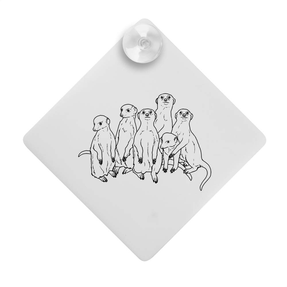 'Mob Of Meerkats' Suction Cup Car Window Sign (CG00014823)
