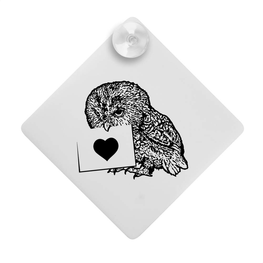 'Valentines Owl' Suction Cup Car Window Sign (CG00015897)