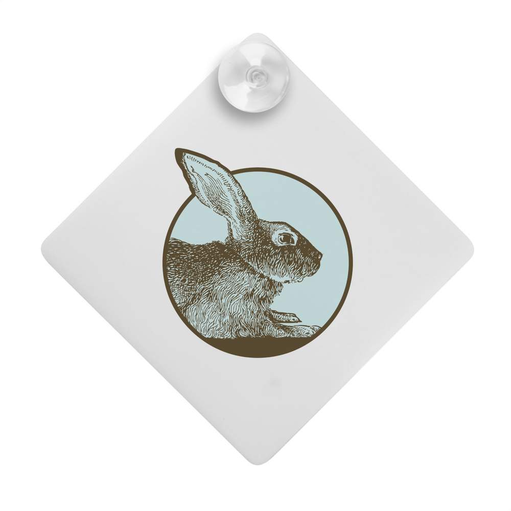 'Rabbit Motif' Suction Cup Car Window Sign (CG00016063)