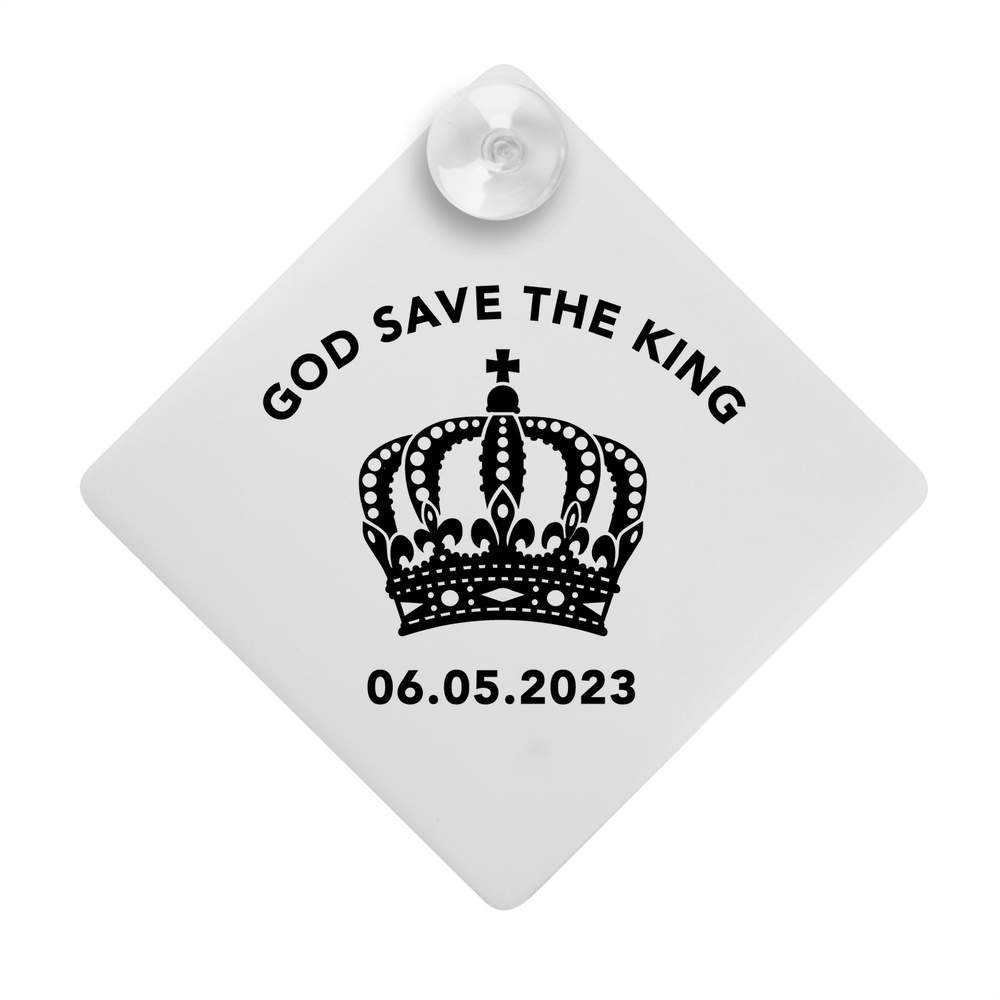 'God Save The King' Suction Cup Car Window Sign (CG00016538)
