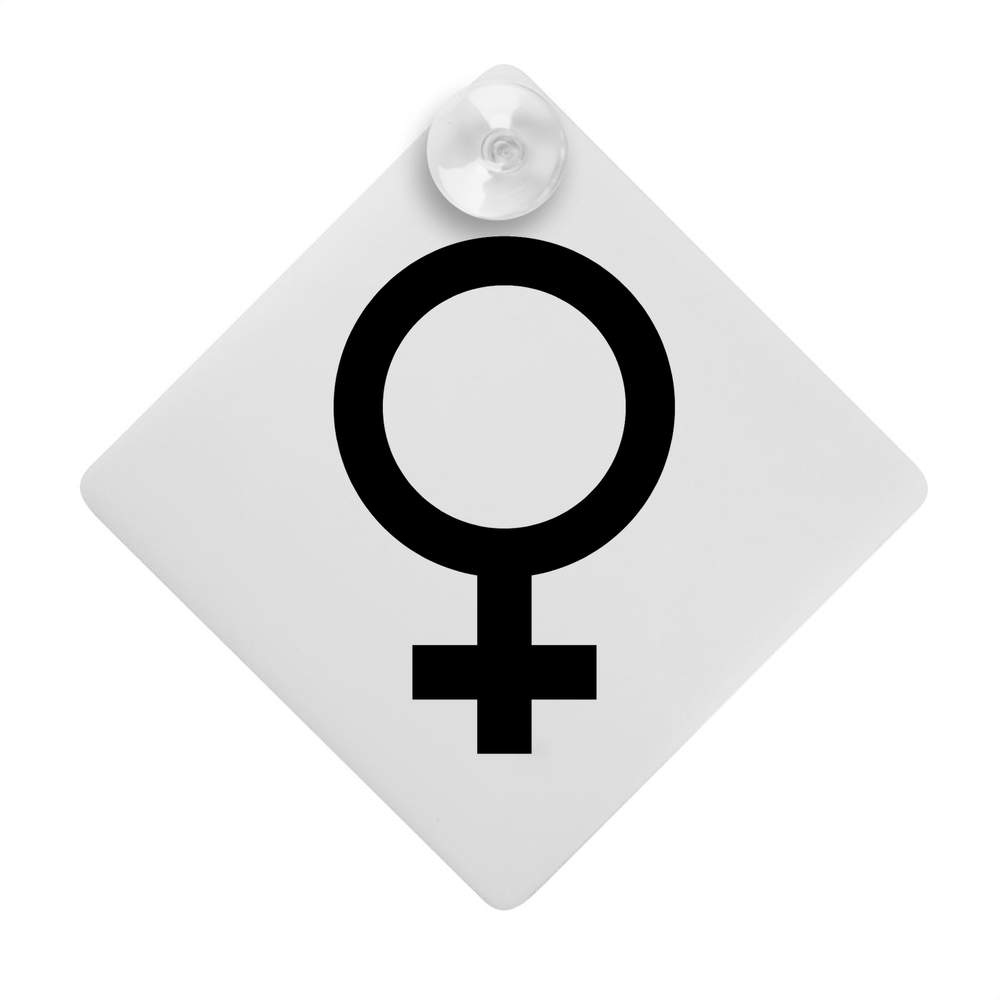 'Female Symbol' Suction Cup Car Window Sign (CG00018003)