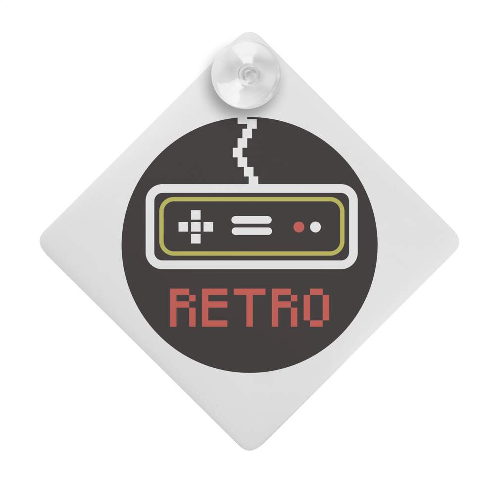'Retro Game Controller' Suction Cup Car Window Sign (CG00021004)