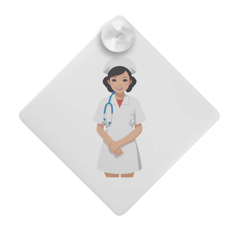 'Smiling Nurse' Suction Cup Car Window Sign (CG00021316)