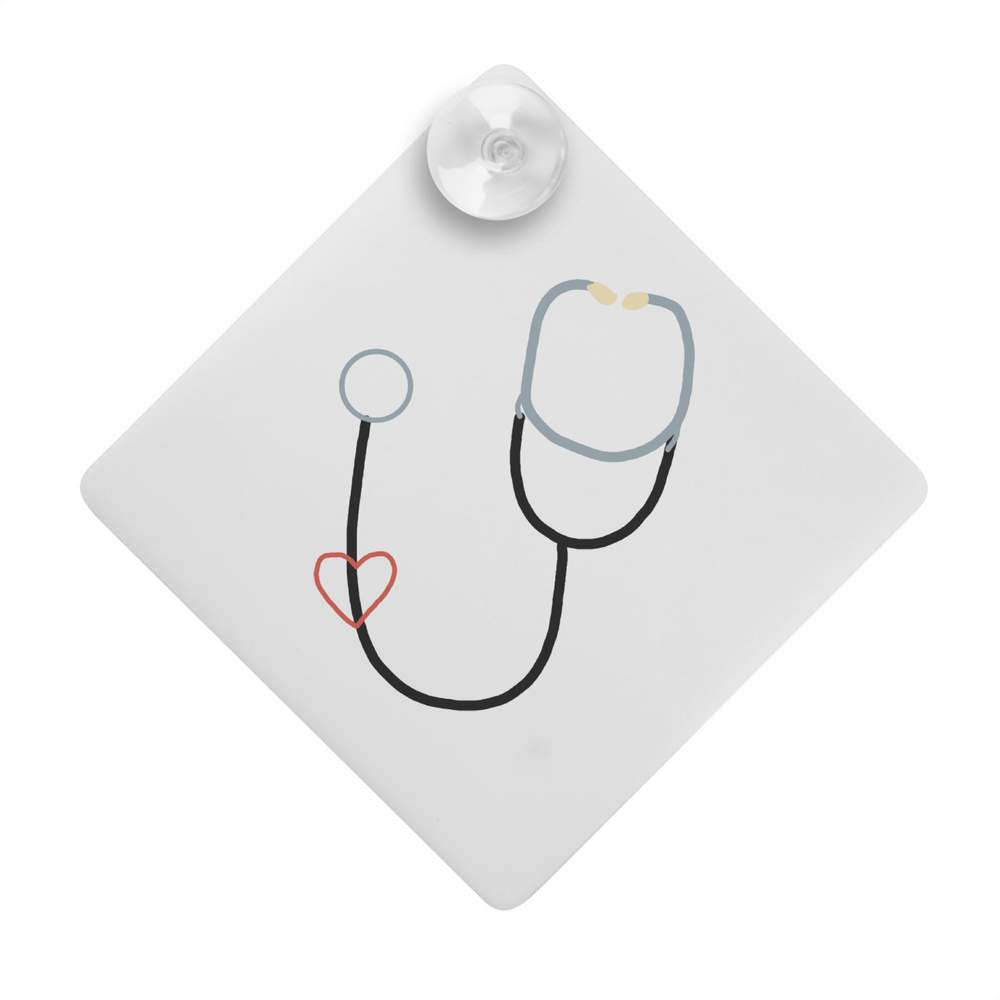 'A Stethoscope to Monitor Your Heart ' Suction Cup Car Window Sign (CG00022002)