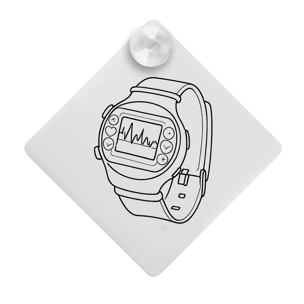 'Smart Watch Monitor' Suction Cup Car Window Sign (CG00022332)