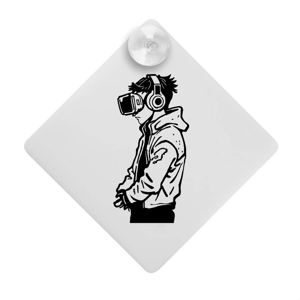'Virtual Reality Gamer' Suction Cup Car Window Sign (CG00023288)