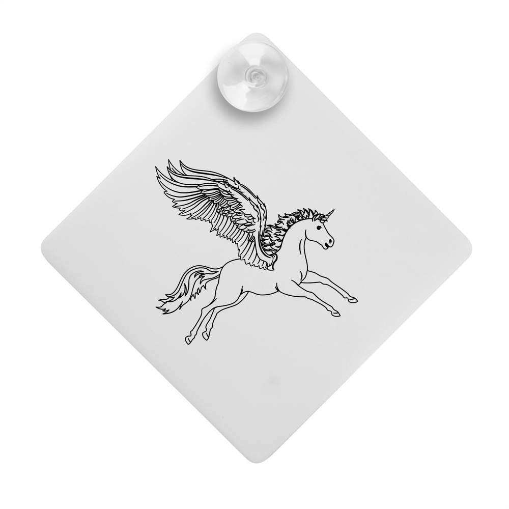 'Winged Unicorn' Suction Cup Car Window Sign (CG00024253)
