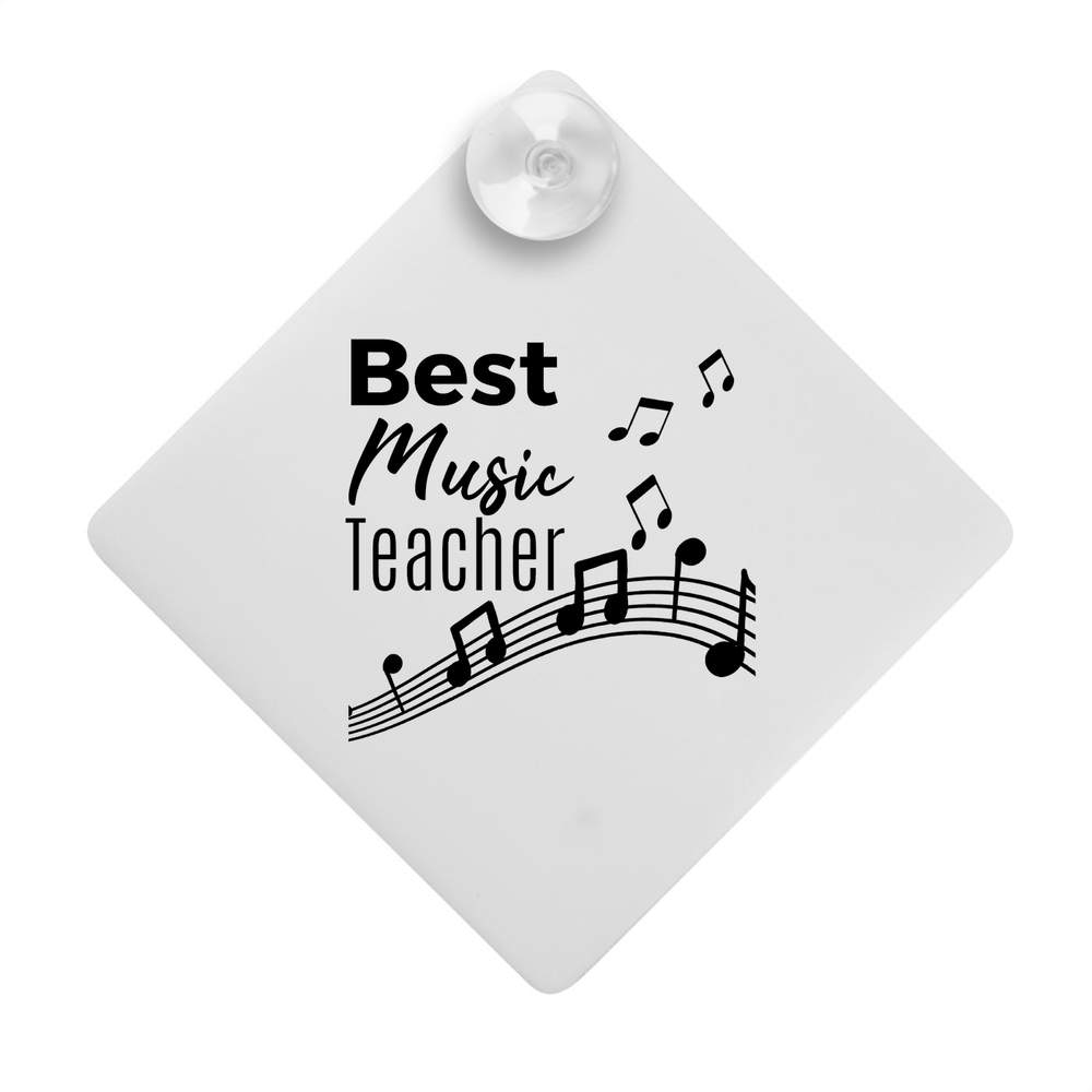 'Best Music Teacher' Suction Cup Car Window Sign (CG00024385)