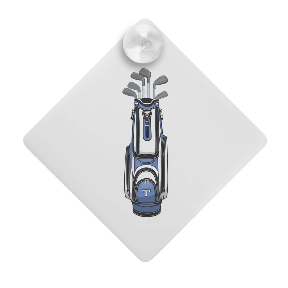 'Golf Bag Filled with Clubs' Suction Cup Car Window Sign (CG00024912)