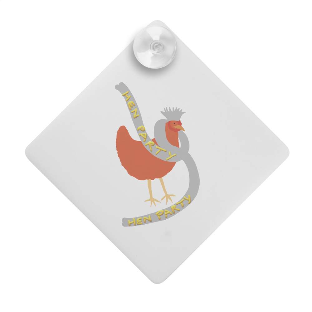'Hen Party Hen' Suction Cup Car Window Sign (CG00024979)