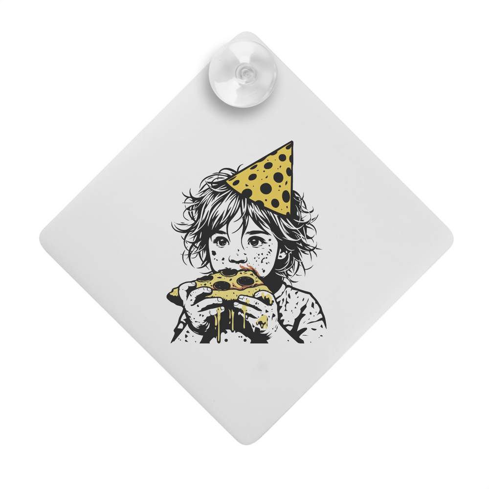 'Pizza Party' Suction Cup Car Window Sign (CG00025258)