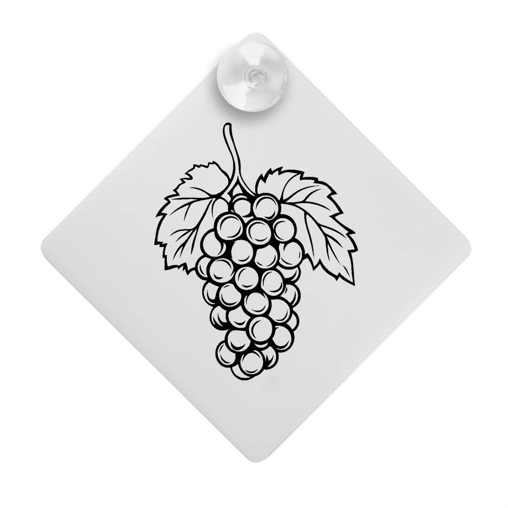 'Grapes with Leafs' Suction Cup Car Window Sign (CG00026176)
