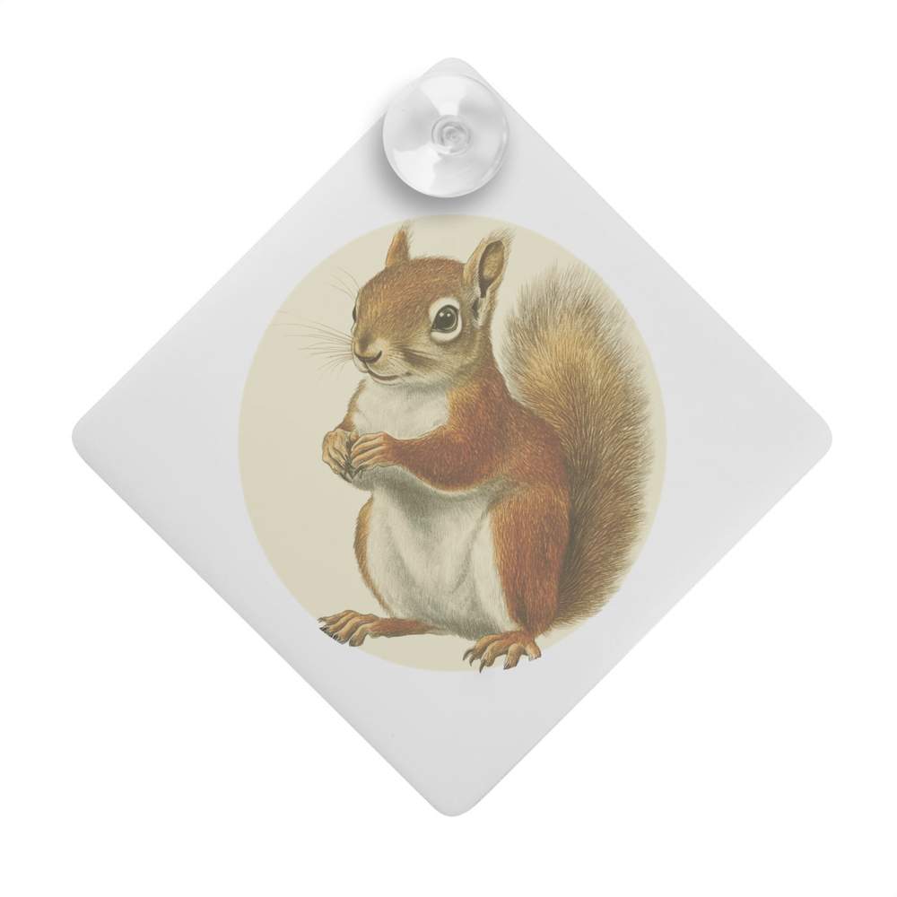 'Red Squirrel Side View' Suction Cup Car Window Sign (CG00026550)