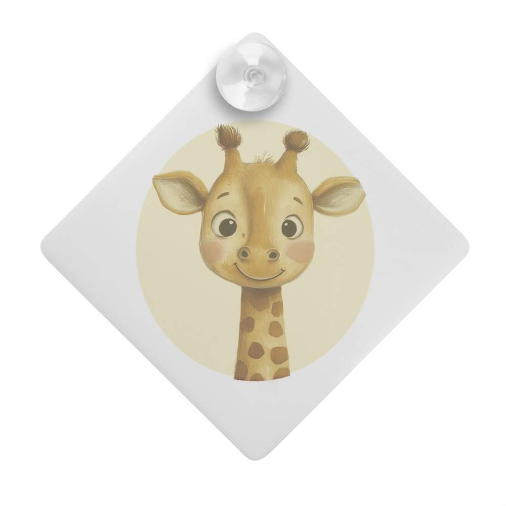 'Cute Baby Giraffe' Suction Cup Car Window Sign (CG00026551)
