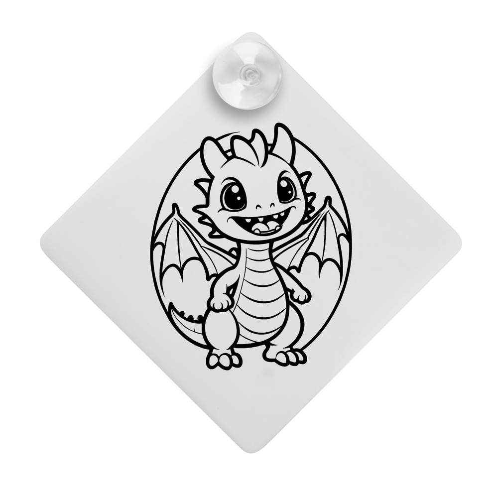 'Cute Dragon' Suction Cup Car Window Sign (CG00026768)