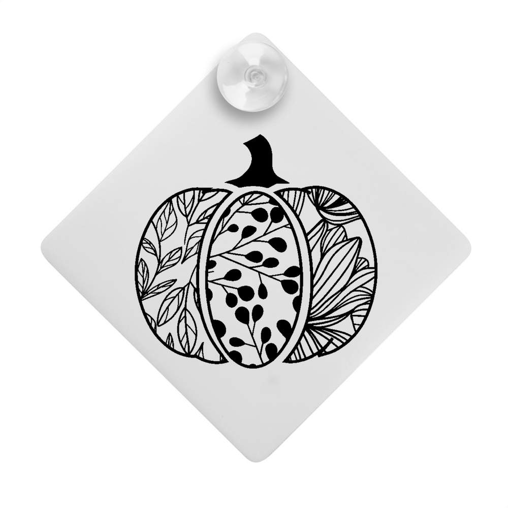 'Pumpkin Decoration' Suction Cup Car Window Sign (CG00027275)