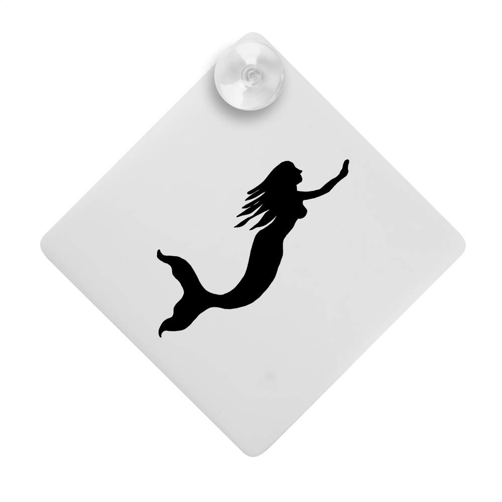 'Mermaid Silhouette' Suction Cup Car Window Sign (CG00027509)