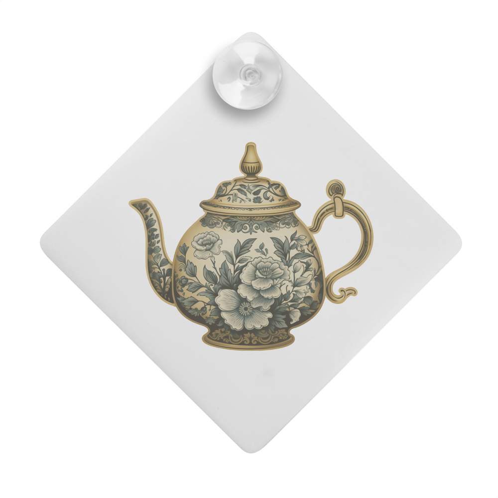 'Antique Vintage Teapot' Suction Cup Car Window Sign (CG00028141)