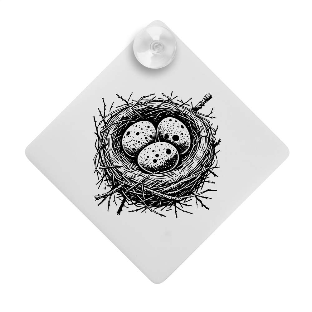 'Bird Nest With Eggs' Suction Cup Car Window Sign (CG00028253)