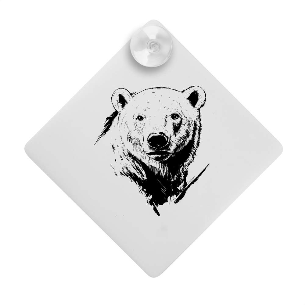 'Polar Bear Portrait' Suction Cup Car Window Sign (CG00028368)