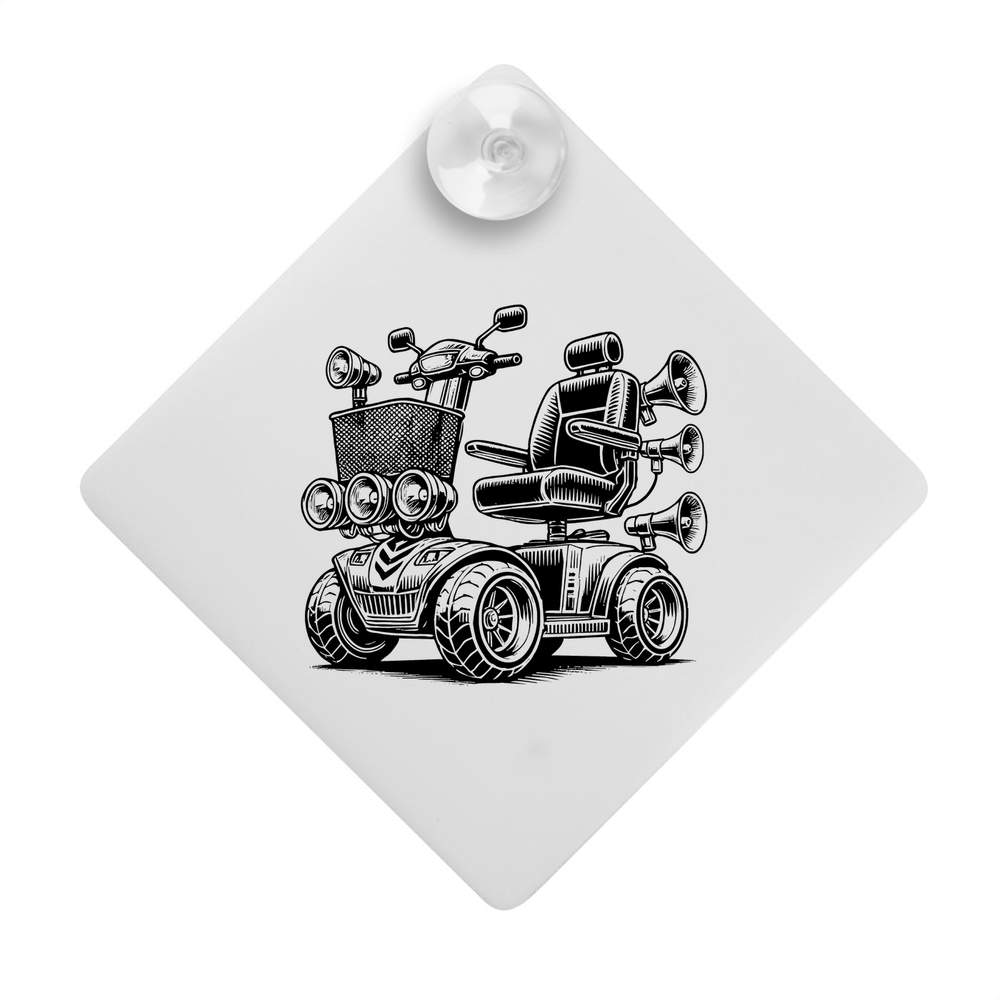'Fancy Mobility Scooter' Suction Cup Car Window Sign (CG00029174)