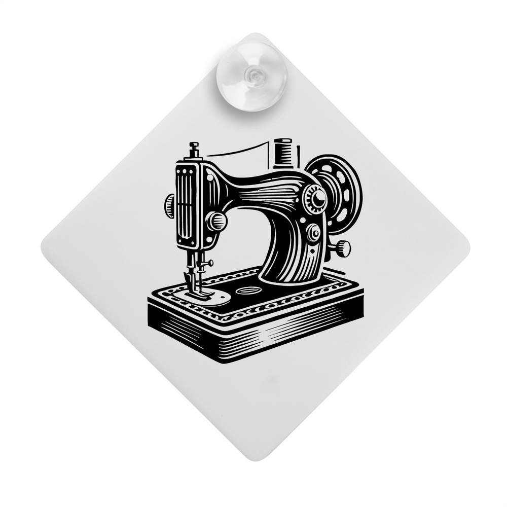'Vintage Sewing Machine' Suction Cup Car Window Sign (CG00029278)