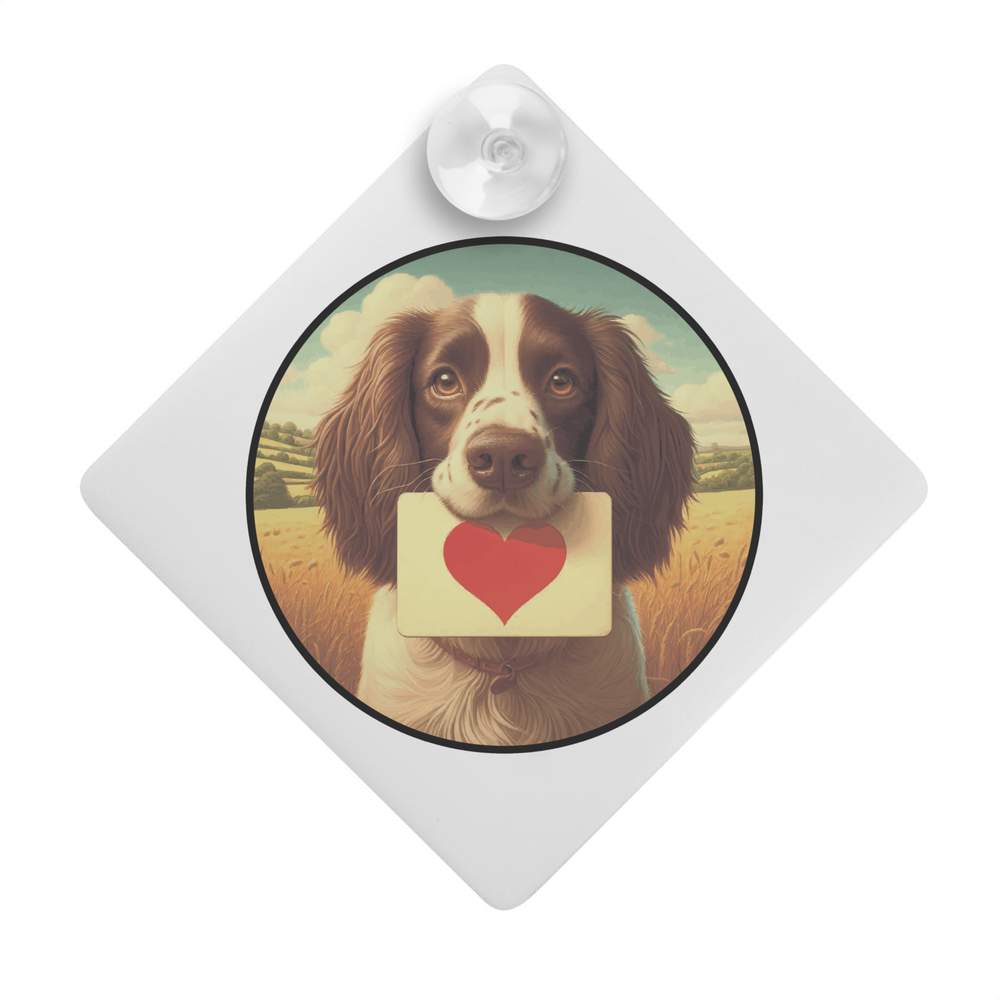 'Springer Spaniel Love Note' Suction Cup Car Window Sign (CG00029536)