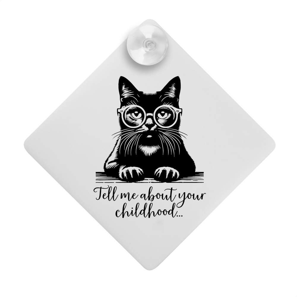 'Therapist Cat' Suction Cup Car Window Sign (CG00029644)