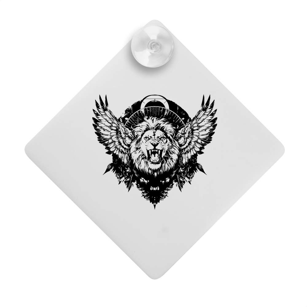 'Winged Growling Lion' Suction Cup Car Window Sign (CG00030419)