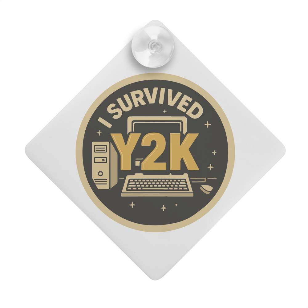 'I Survived Y2K' Suction Cup Car Window Sign (CG00030581)