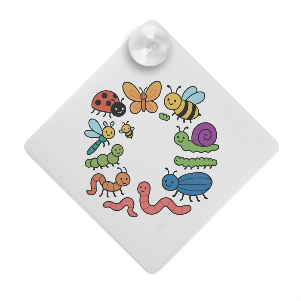 'Adorable Insects' Suction Cup Car Window Sign (CG00031042)