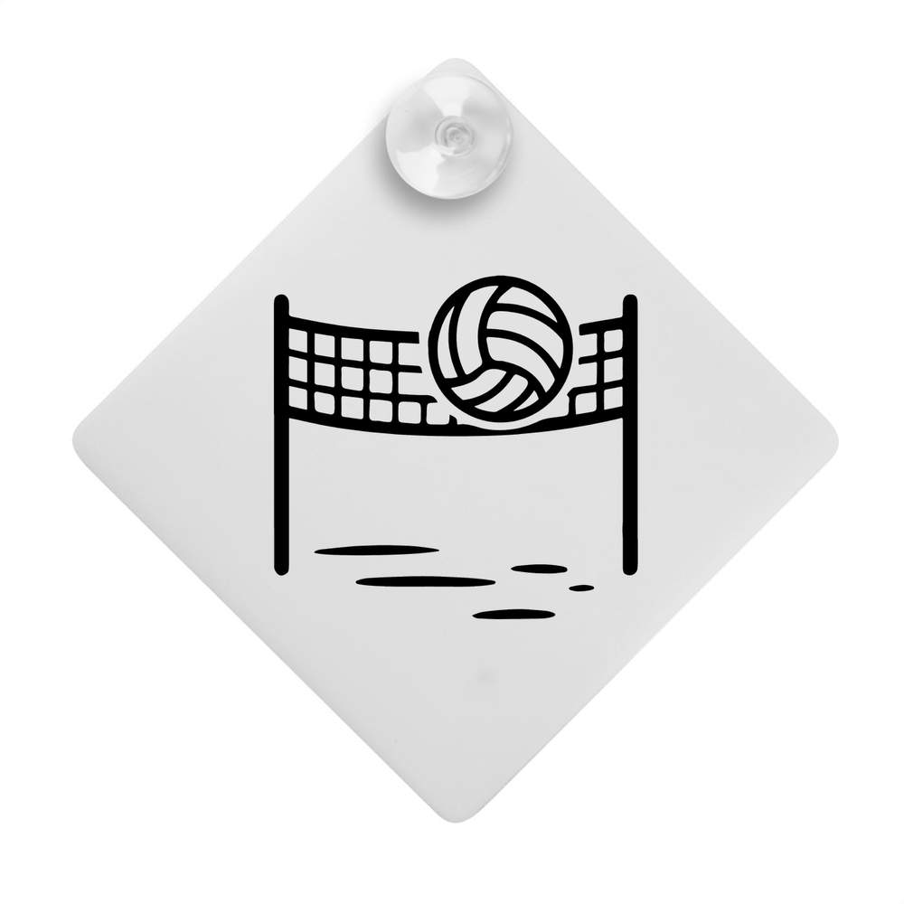 'Volleyball and Net' Suction Cup Car Window Sign (CG00031790)