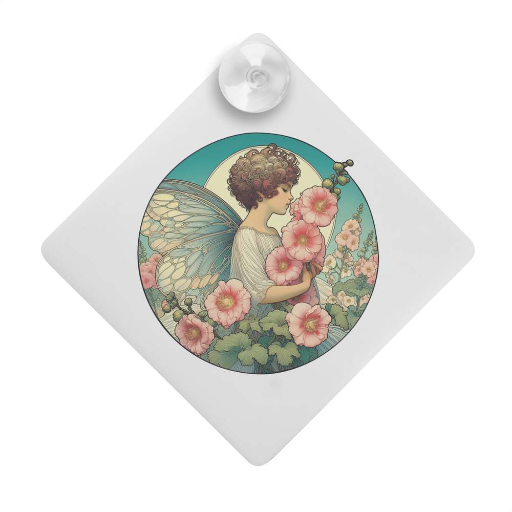 'Hollyhock Garden Fairy' Suction Cup Car Window Sign (CG00031898)