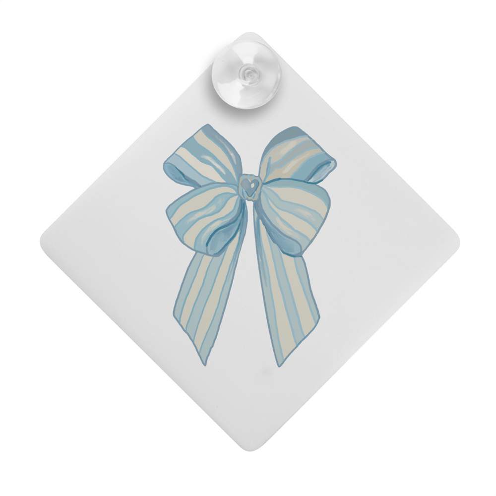 'Blue Bow ' Suction Cup Car Window Sign (CG00032475)