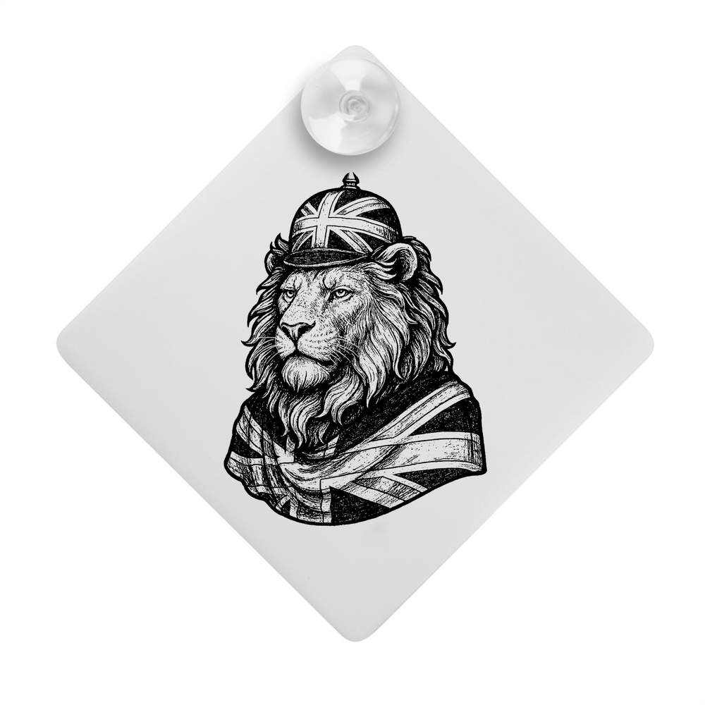 'British Lion with Union Jack' Suction Cup Car Window Sign (CG00033401)
