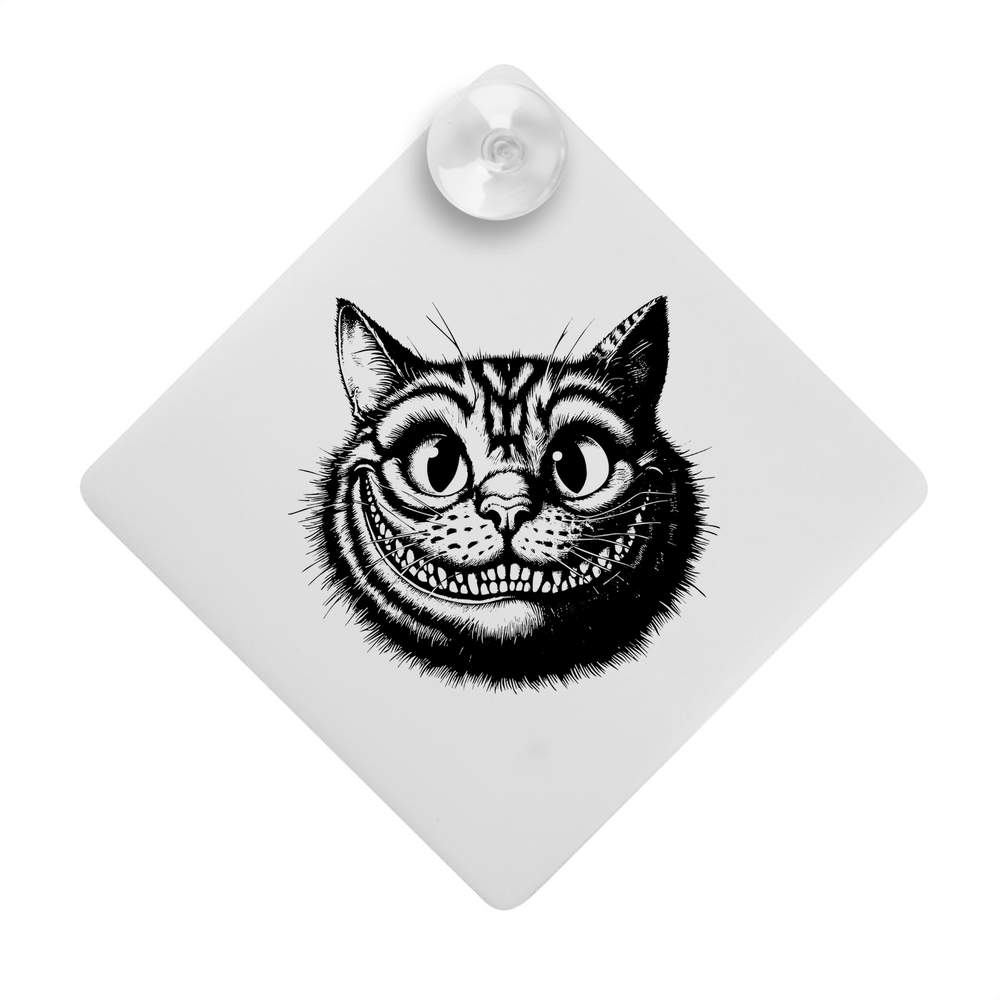 'Grinning Cheshire Cat' Suction Cup Car Window Sign (CG00033463)