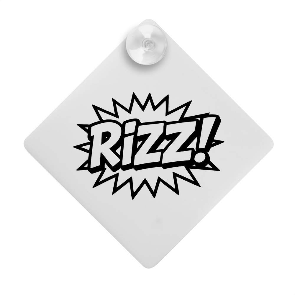 'Rizz! Word' Suction Cup Car Window Sign (CG00033524)