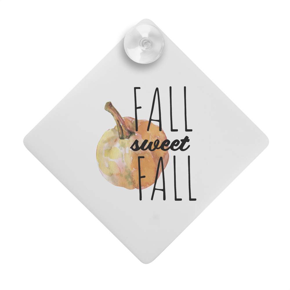 'Fall  Sweet Fall Phrase Design With Pumpkin' Suction Cup Car Window Sign (CG00033906)