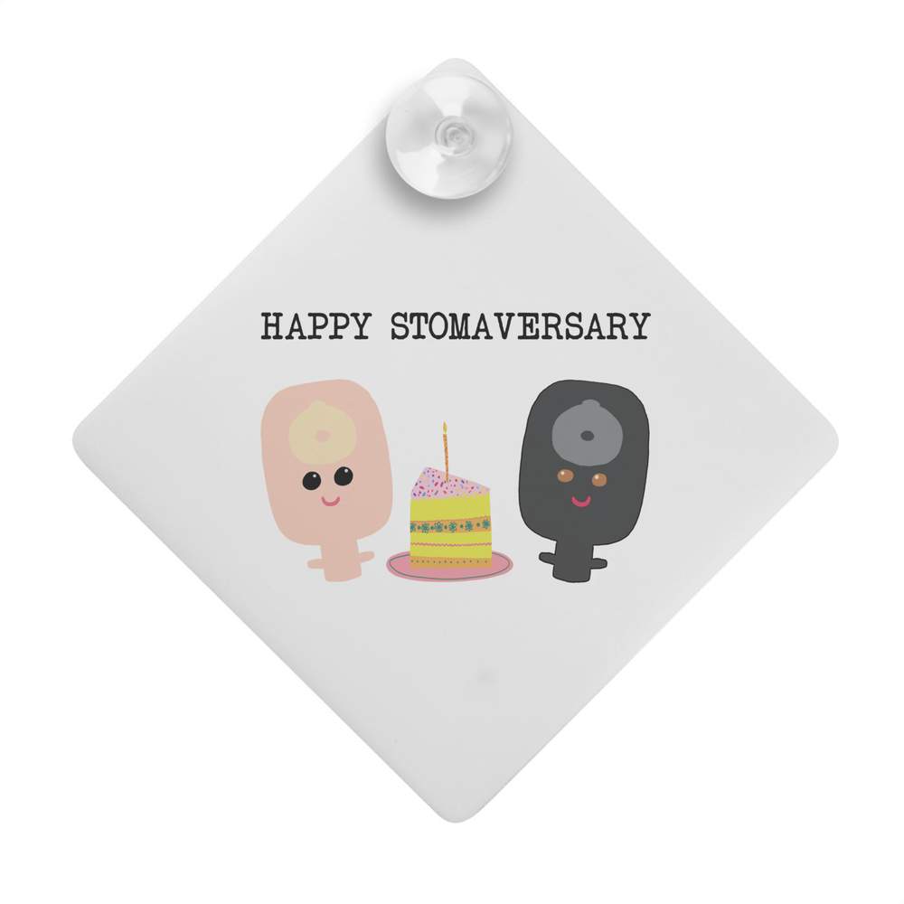 'Happy Stomaversary' Suction Cup Car Window Sign (CG00033910)