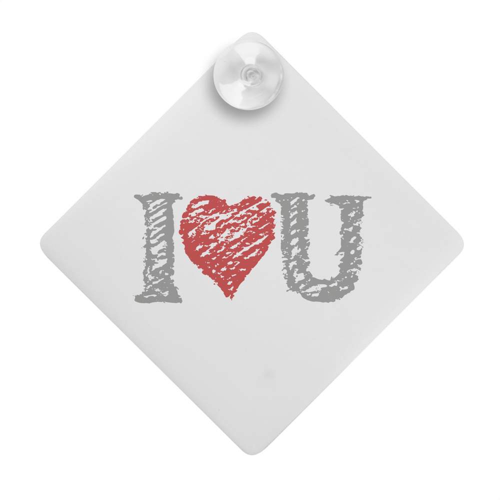 'I Love You Scribble' Suction Cup Car Window Sign (CG00034104)