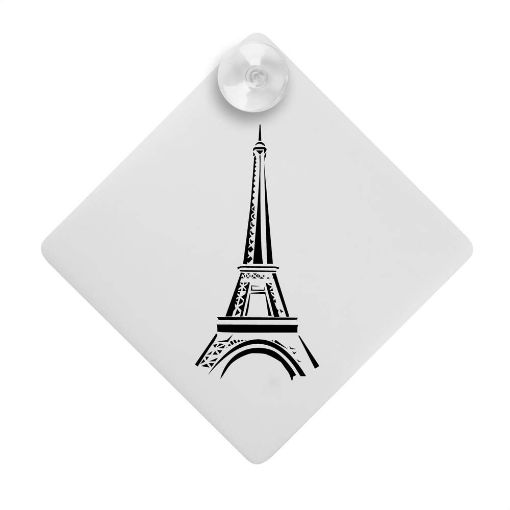 'Parisian Tower Silhouette' Suction Cup Car Window Sign (CG00034213)
